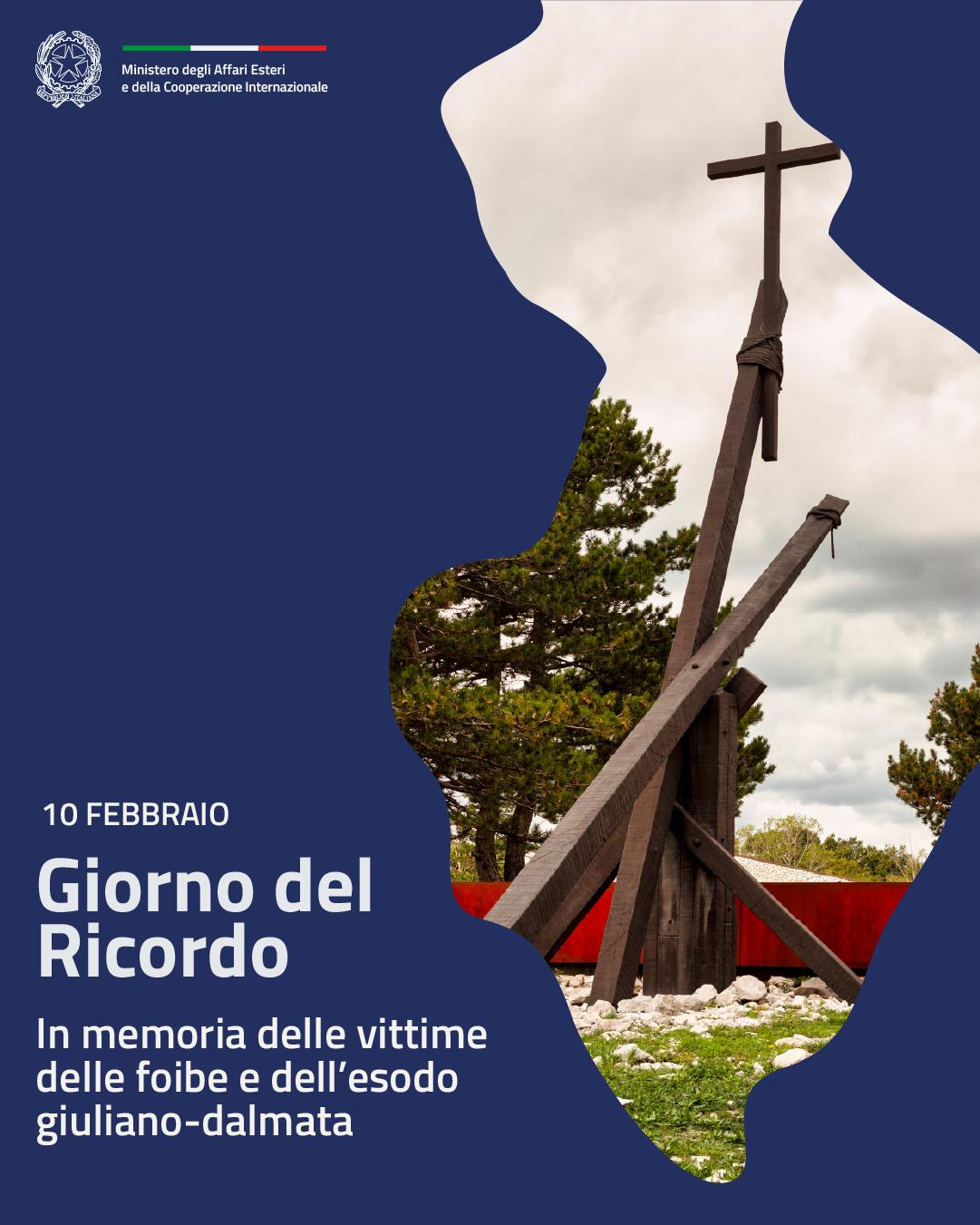 Giorno del Ricordo – Manifesto commemorativo del Ministero degli Esteri
