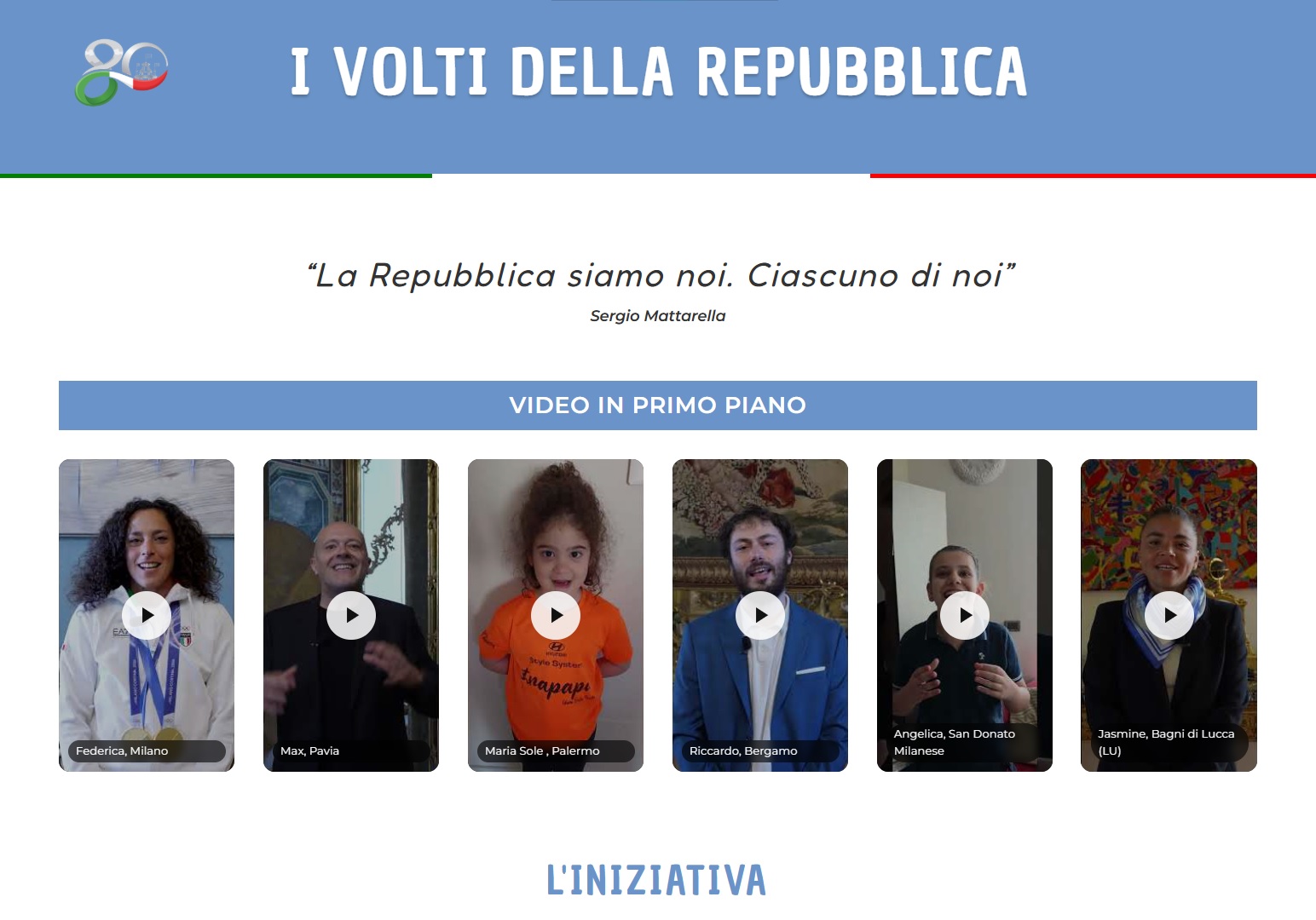I Volti della Repubblica – 80° Anniversario della Repubblica Italiana