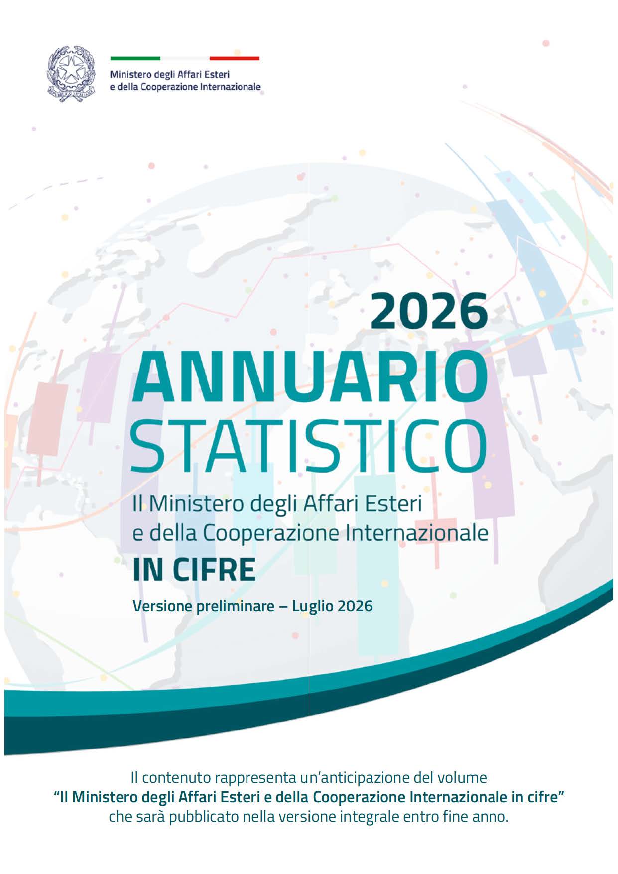 Annuario Statistico MAECI 2026 – Copertina ufficiale